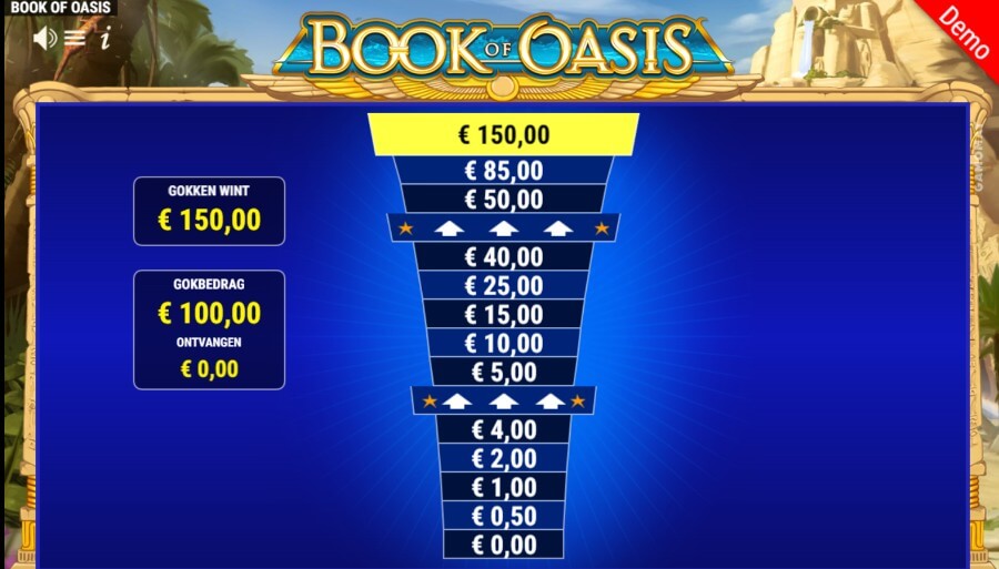 Book of Oasis ladder gokfunctie