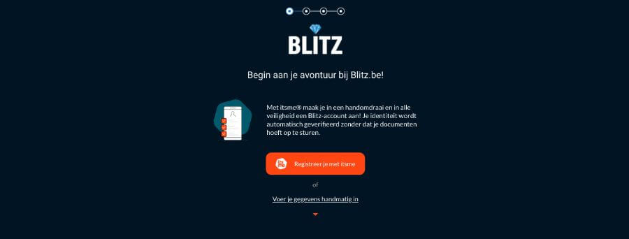 Registratie op Blitz.be